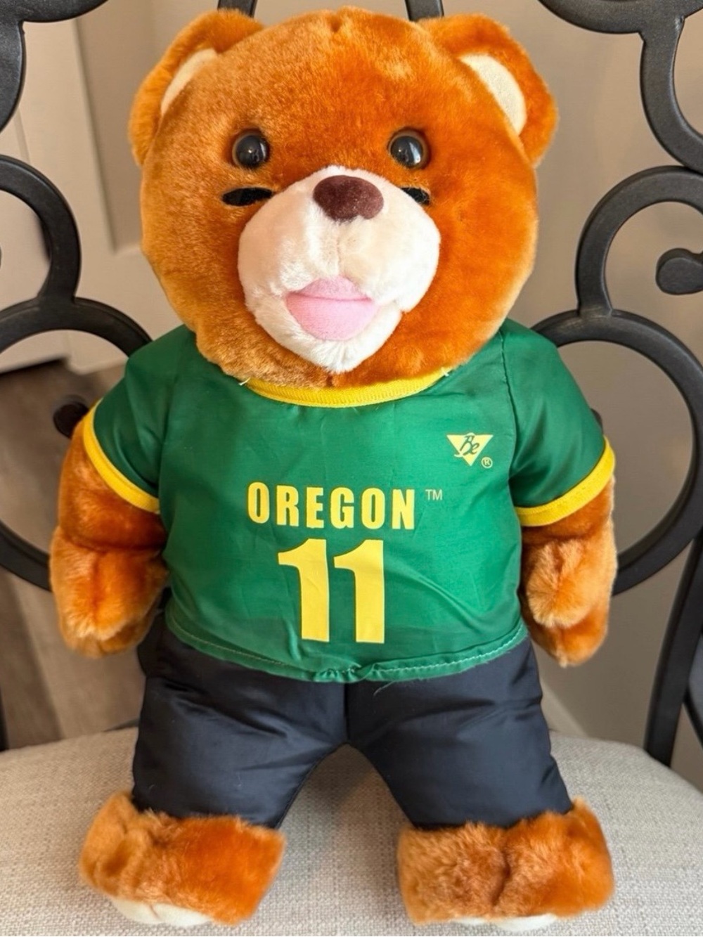 Vintage Oregon Ducks Teddy Bear Plush #11 Officially Licensed NCAA Collectible